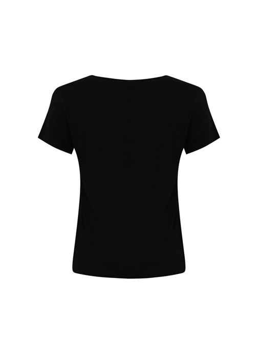 T-shirt Turbato con logo in cotone nero PINKO | 102950 A228Z99